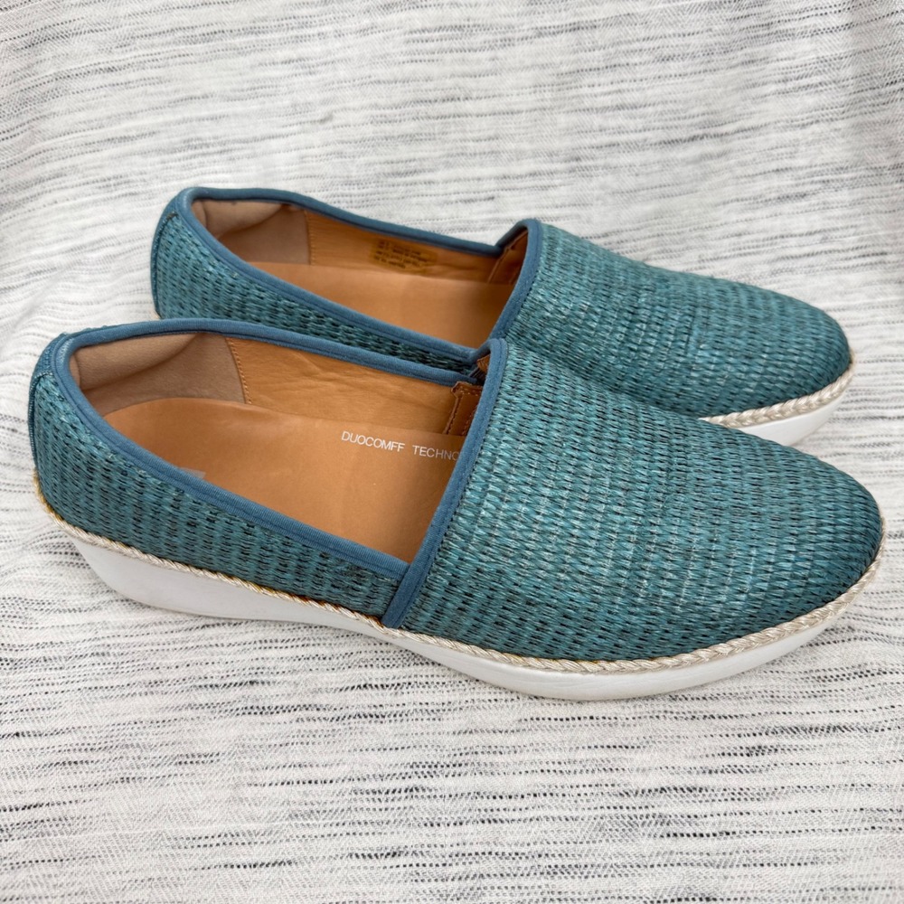 Fitflop Casa Espadrille Loafer Woven Raffia Slip On Flat 11 Casual Resortwear